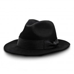 fedora kepelusz męski czarny filcowe