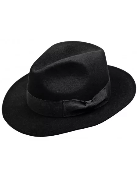 kapelusz filcowy damski czarny - świat kapeluszy sterkowski