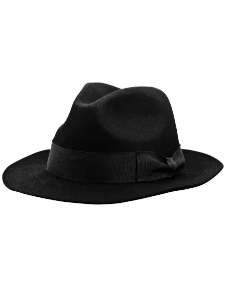 kapelusz fedora damski filcowy czarny 