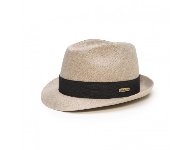 Lniany kapelusz damski trilby