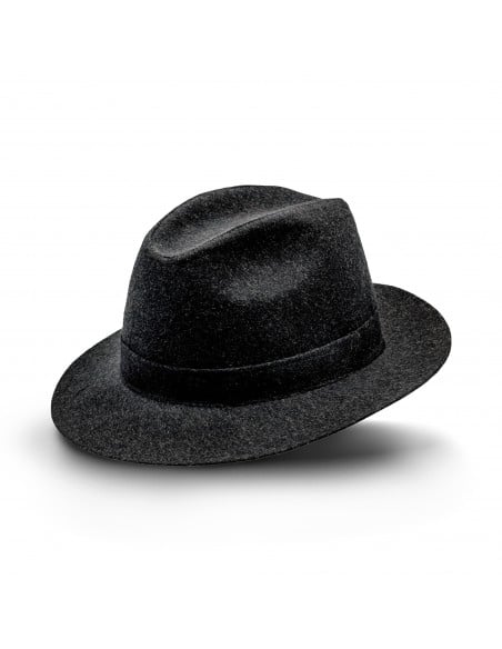 Szary kapelusz Fedora damski elegancki