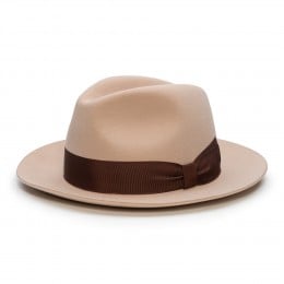 Filcowy kapelusz Fedora z króliczego włosa w kolorze różowym 2
