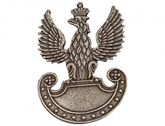 Emblemat Orzełek PSZ - znaczek do czapek z starego srebra