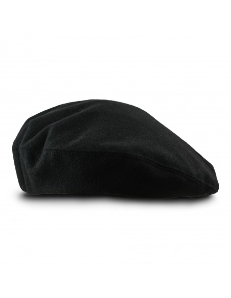 Czarny beret damski z wełny