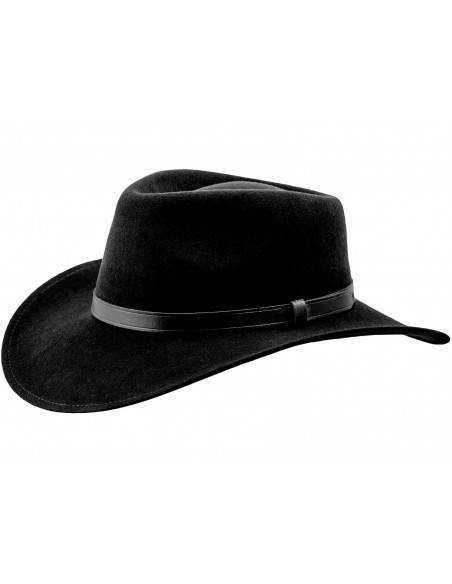 kapelusz męski czarny wełniany