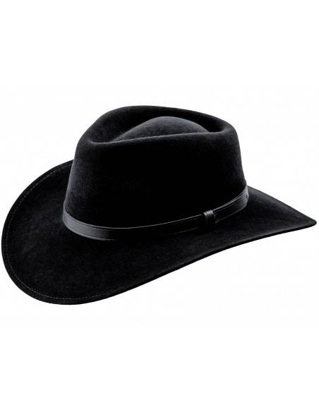 kapelusz czarny - elegancki filcowy męski