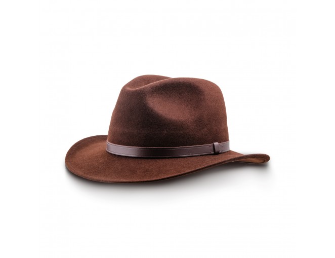 kapelusz brązowy damskie nakrycie głowy fedora