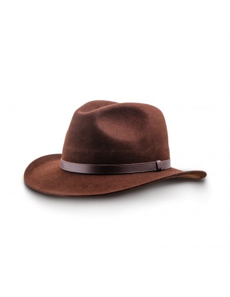 kapelusz brązowy damskie nakrycie głowy fedora