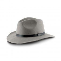 szara fedora - kapelusz męski filcowy 2