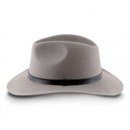 szara fedora - kapelusz męski filcowy
