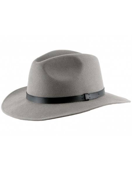 szara fedora - kapelusz męski filcowy