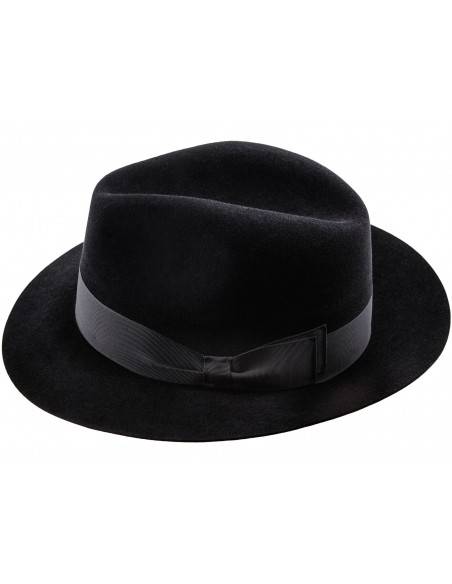 kapelusz odporny na warunki atmosferyczne - męska fedora czarna