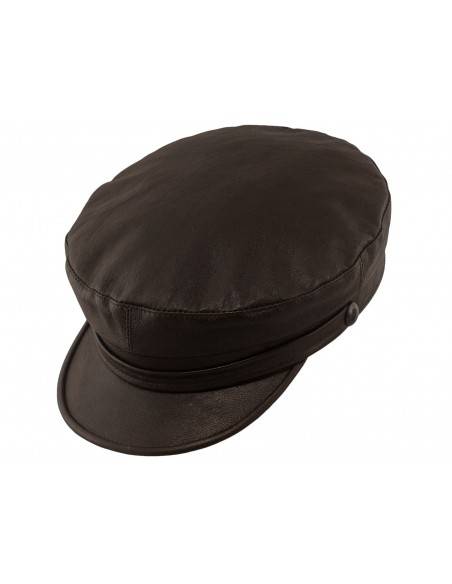 Damska czapka z daszkiem brązowa