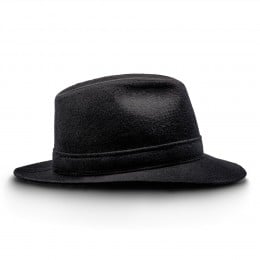 Czarny elegancki kapelusz męski fedora warszawa
