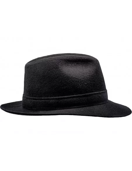 Czarny elegancki kapelusz męski fedora warszawa