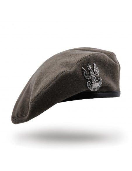 Beret męski szary wełniany