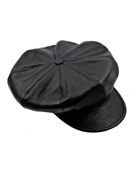 czarna czapka męska z daszkiem