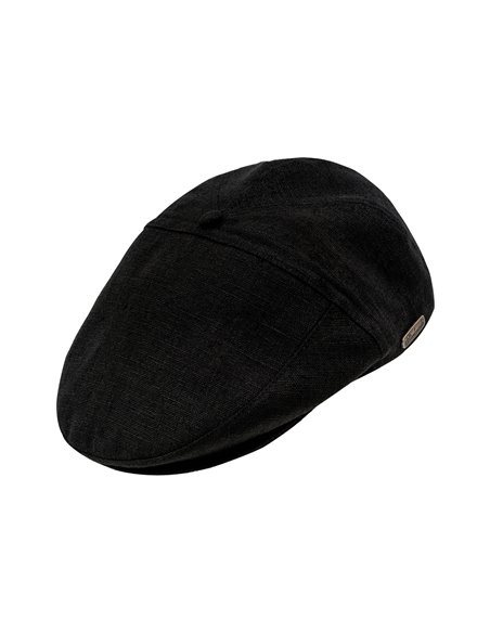 Czarna czapka kaszkiet męska - nakrycie głowy na lato