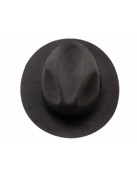 filcowy kapelusz męski w kolorze szarym