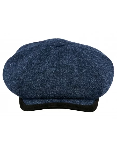 Klasyczna ciepła czapka z daszkiem na zimę