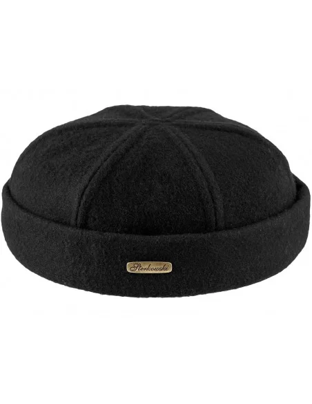 Wełniana czapka dokerka czarna - sklep z czapkami warszawa