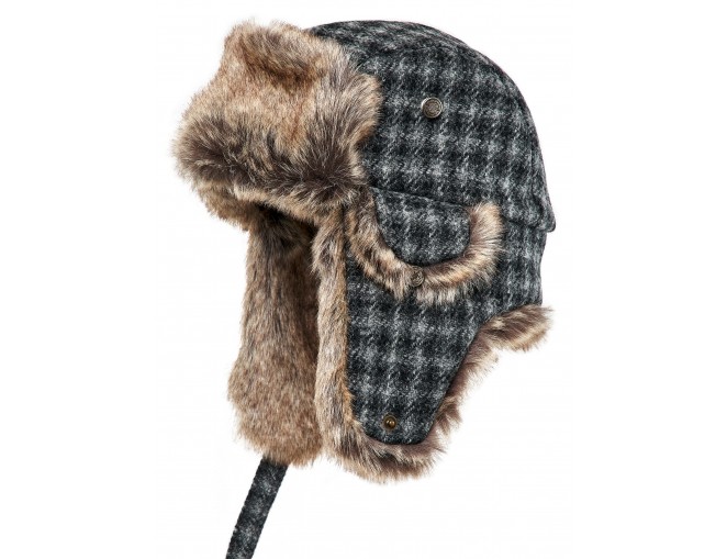 Uszanka Lumberjack z Harris Tweedu