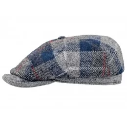 Elegancka męska czapka kaszkiet na zimę Harris Tweed