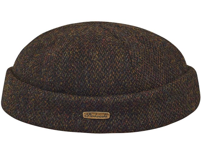 Klasyczna czapka dokerka ze szkockiego Harris Tweedu