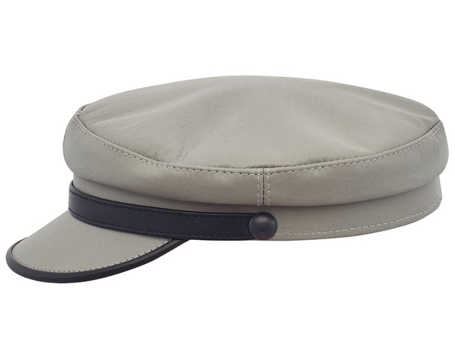 Oryginalna czapka Trawlerka w stylu vintage z wysokiej jakości naturalnej skóry
