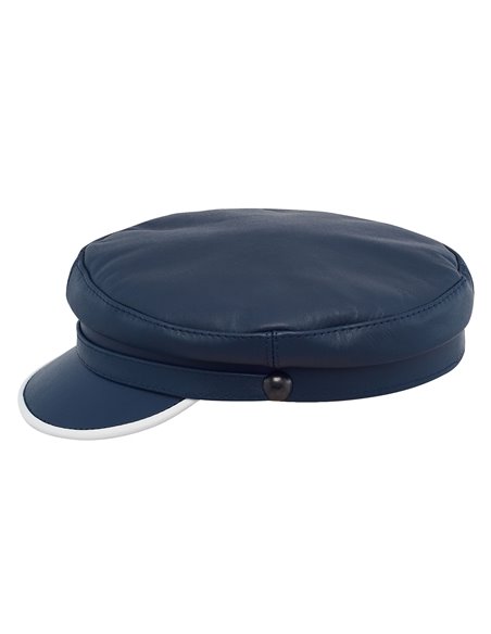 Rockowa czapka Trawlerka uszyta z wysokiej jakości naturalnej skóry