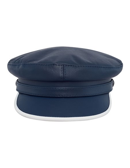Rockowa czapka Trawlerka uszyta z wysokiej jakości naturalnej skóry