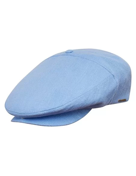 Lniana czapka jasnoniebieska na lato z daszkiem - sklep z czapkami warszawa