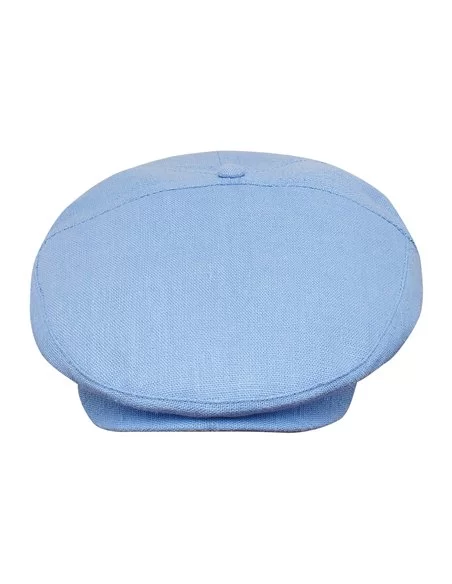 Lniana czapka jasnoniebieska na lato z daszkiem - sklep z czapkami warszawa