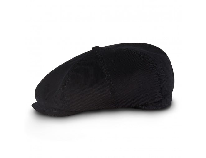 Stylowa granatowa czapka w stylu gangu Peaky Blinders uszyta ze sztruksu