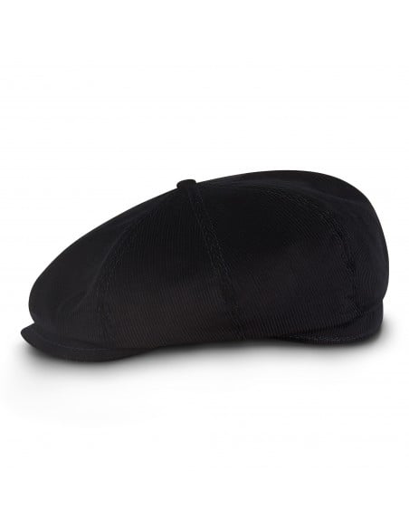Stylowa granatowa czapka w stylu gangu Peaky Blinders uszyta ze sztruksu