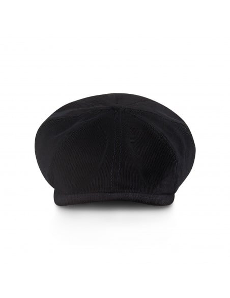 Wygodna granatowa czapka w stylu gangu Peaky Blinders uszyta ze sztruksu