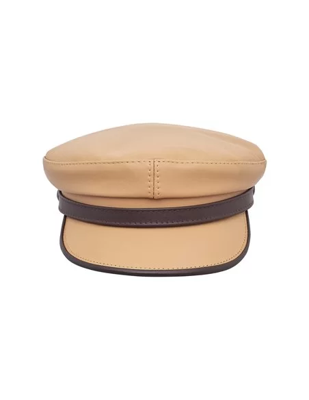 Wyjątkowo oryginalna czapka z daszkiem Trawlerka uszyta z najwyższej jakości skóry naturalnej