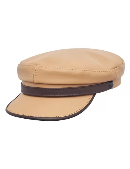 Wyjątkowo oryginalna czapka z daszkiem Trawlerka uszyta z najwyższej jakości skóry naturalnej