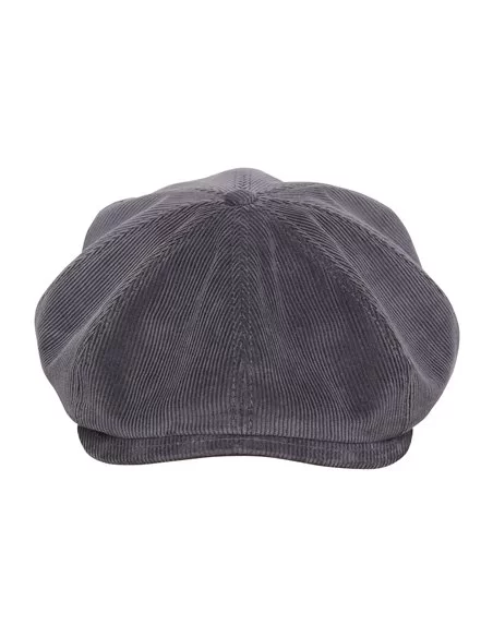 Lekka czapka w stylu gangu Peaky Blinders uszyta z bawełnianego szarego sztruksu