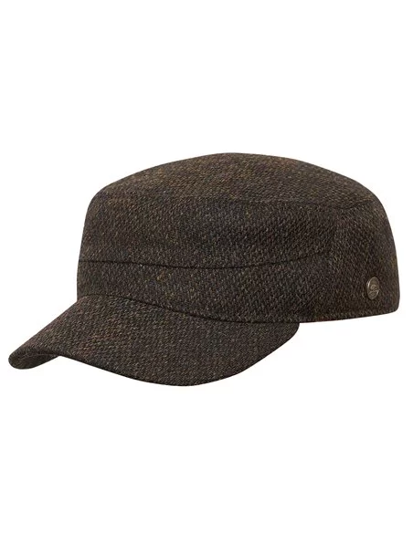 Idealna czapka na jesień czy zimę z daszkiem patrolówka uszyta z ciepłego Harris Tweedu