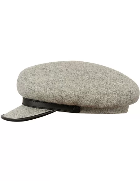 Wyjątkowo stylowa ciepła czapka Islay typu Maciejówka uszyta ze szkockiego Harris Tweedu w polskiej szwalni