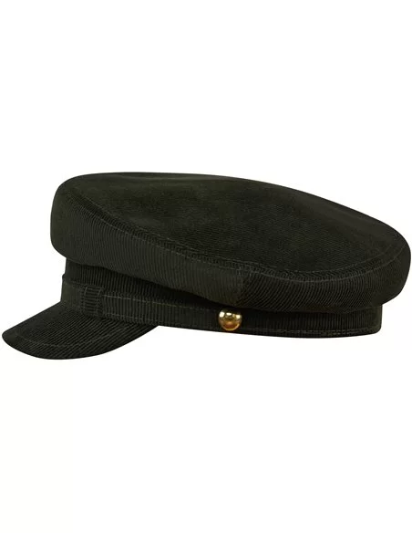 Zielona czapka sztruksowa na wiosnę - czapki dla mężczyzn