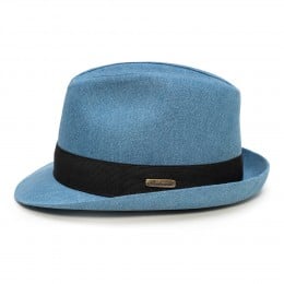 Dżinsowy kapelusz damski trilby