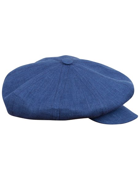 Idealna niebieska czapka na nawet najbardziej upalne dni uszyta z lekkiego i przewiewnego lnu