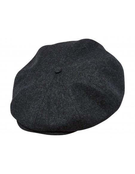 Czapka szara wełniana - czapki damskie zimowe eleganckie