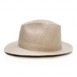 kapelusz fedora męski na lato turystyczny beżowy 2